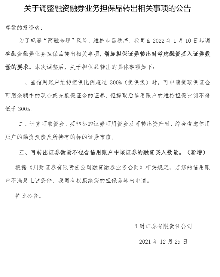 关于调整融资融券业务担保品转出相关事项的公告.png